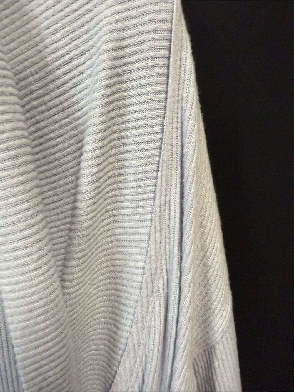 Free People Lilac Ribbed Shawl-Collar Wrap Sweater - Picture 2 of 5